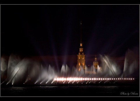 Петропавловская крепость. Ночь. Петербург